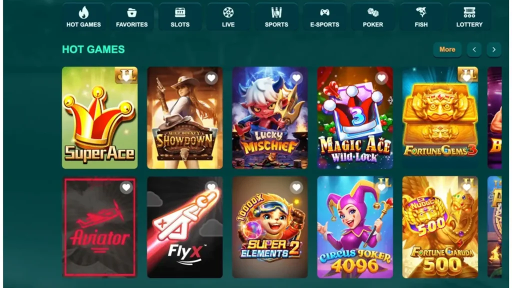CV666 BD game categories and casino selection